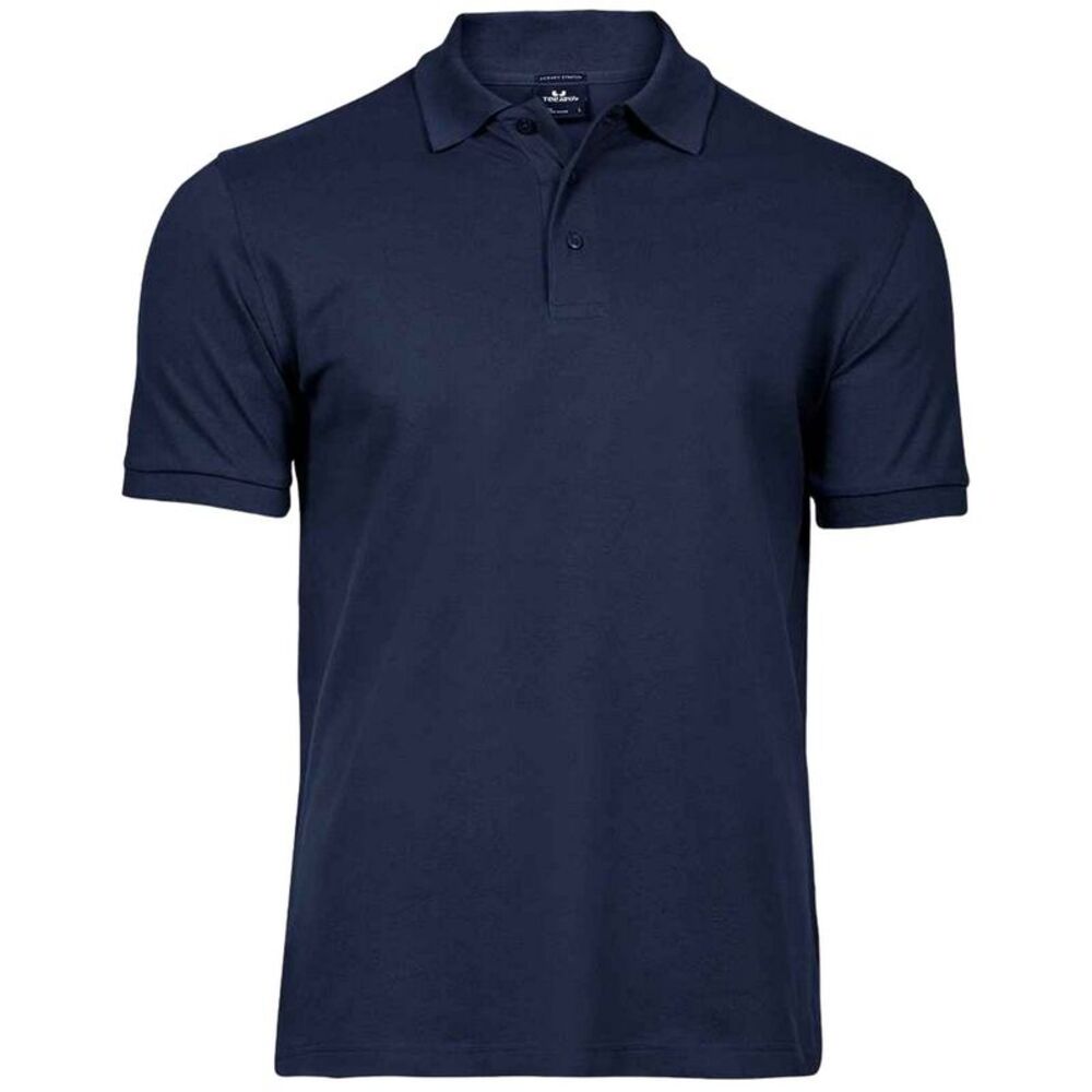 Tee Jays Mens Luxury Stretch Pique Polo Shirt / Navy